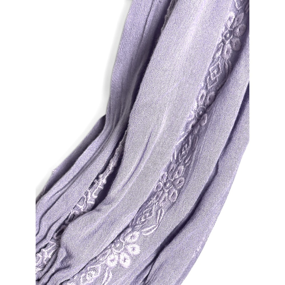 Free People Lavender Purple Embroidered Eyelet Lace Tunic Top Boho Size Small - Picture 6 of 10